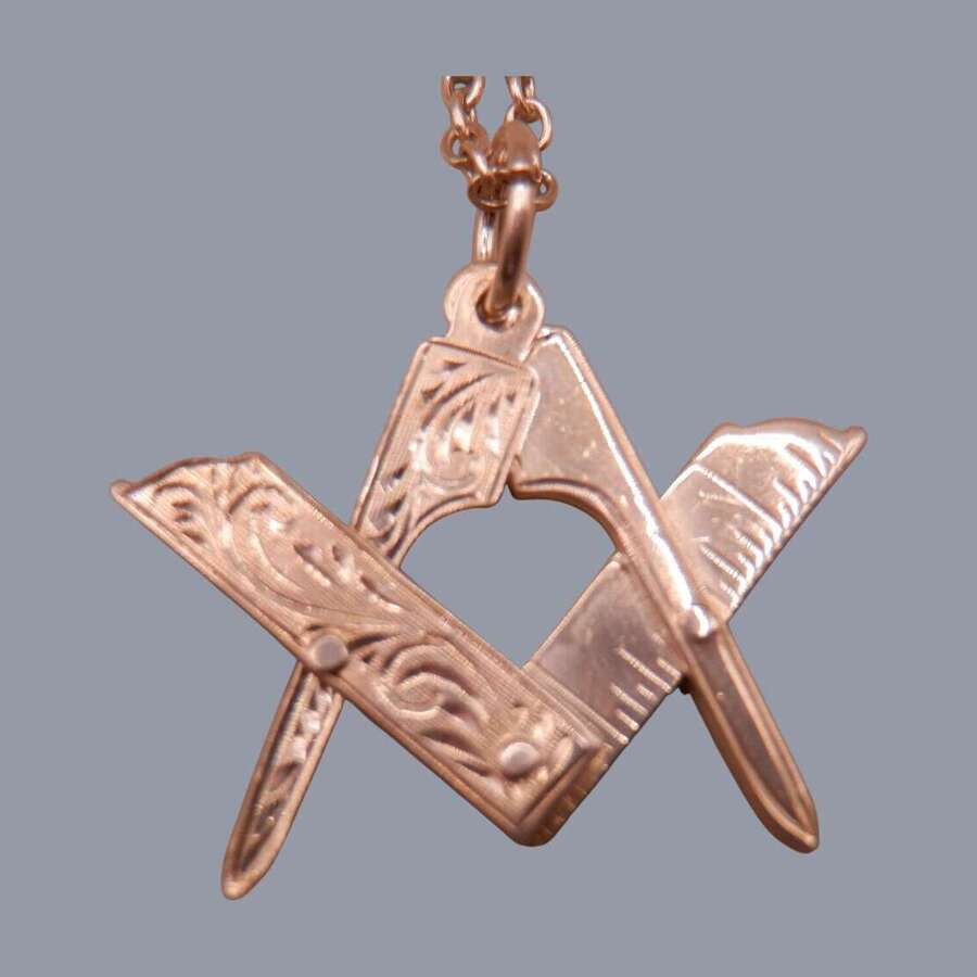 Sterling Silver Articulated Masonic Working Tools Pendant & Chain, Birmingham 1997