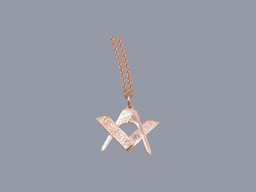 Sterling Silver Articulated Masonic Working Tools Pendant & Chain, Birmingham 1997