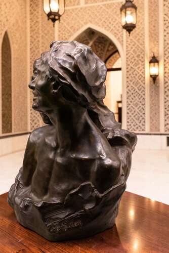 After Alfredo Pina Bronze Bust of Embracing Lovers, Early 20th Century