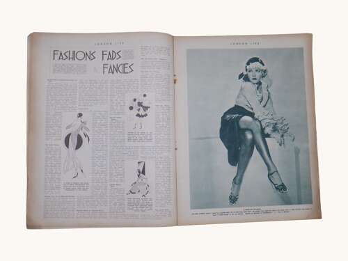 Vintage London Life February 18th 1933 Fifi D'Orsay Pre-Code Hollywood Glamour