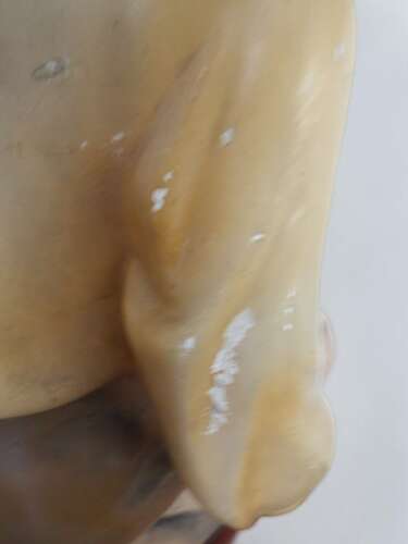 Early 20th Century Chalkware Figure of a Kneeling Boy with Tray, c.1930s