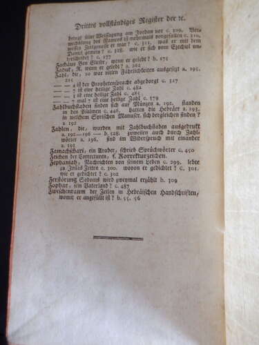 1790 Johann Gottfried Eichhorn Einleitung Alte Testament Vol III Hebrew Bible