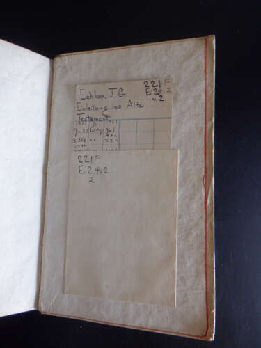 1790 Eichhorn Einleitung ins Alte Testament Vol II Antique Theology Hebrew