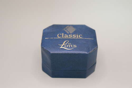 Vintage Lotus Gold Plated Sterling Silver Pearl & Clear Stone Brooch Boxed
