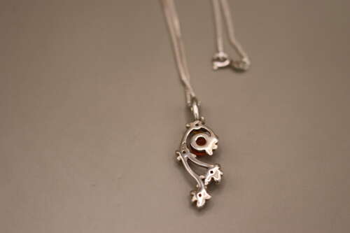 Chapelle Natural Amber 925 Sterling Silver Multi Colour Pendant Necklace Boxed