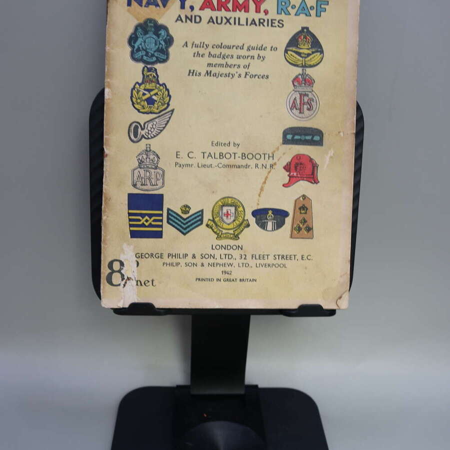 1942 Rank and Badges Navy Army RAF & Auxiliaries WW2 Colour Guide