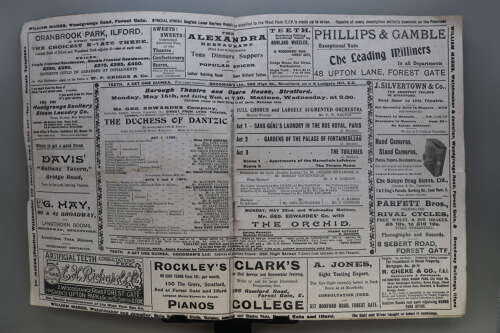 1905 Borough Theatre Stratford Programme The Duchess of Dantzic Evie Greene